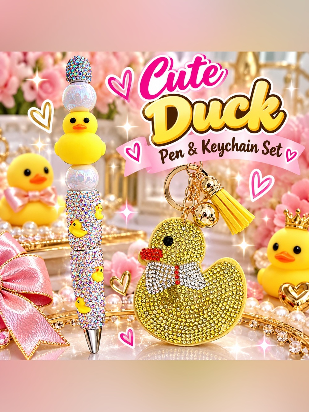🦆 Pen & Keychain set